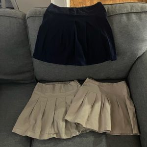 3 girls uniform skirt/skorts